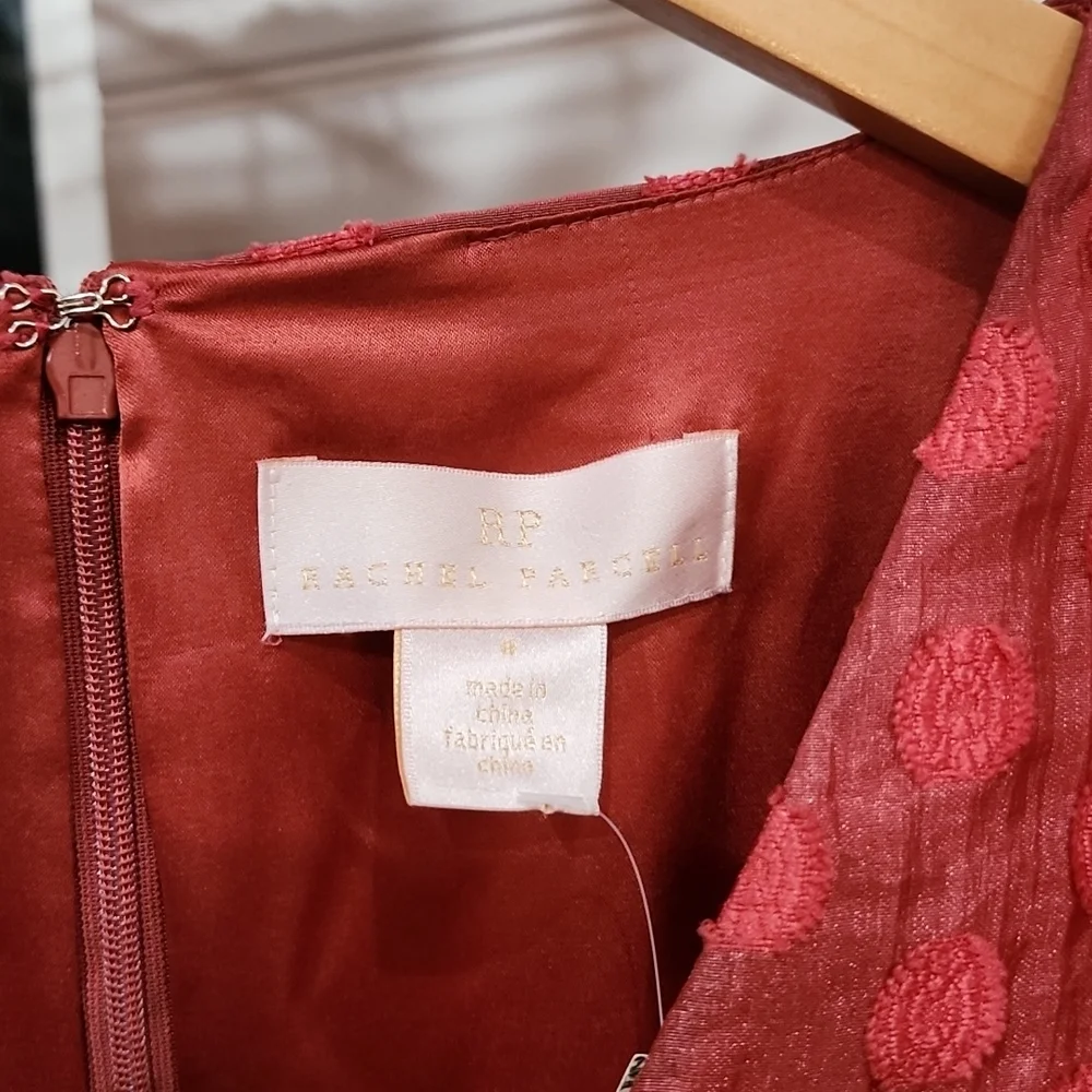 Dot Jacquard Fit & Flare Organza Dress RACHEL PARCELL - Picture 4 of 9